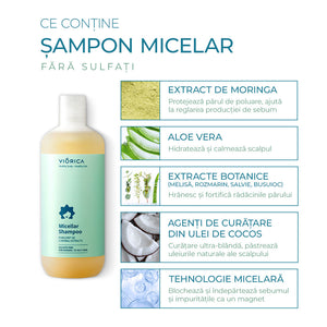 Șampon micelar pentru păr normal și gras