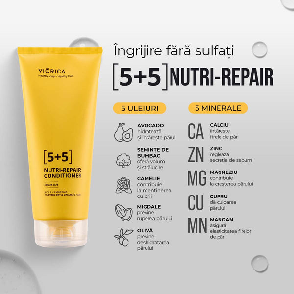 Balsam Nutri-Reparator 5+5 pentru păr foarte uscat și deteriorat, Viorica