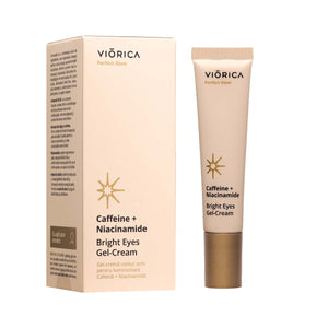 Gel-сremă contur ochi pentru luminozitate Cafeină + Niacinamidă, Perfect Glow