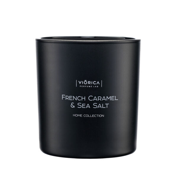 Lumânare parfumată din ceară de soia “Caramelă Franceză & Sare de Mare”