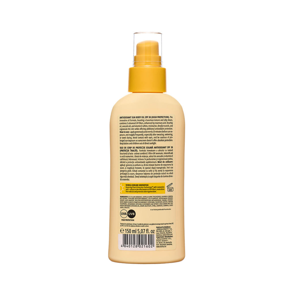 Ulei de Corp cu Protecţie Solară Antioxidant Spf 30, Viorica Solar